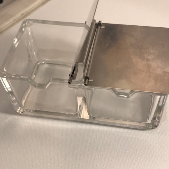 WMF Cromargan glass lidded double condiment dish - Picture 3 of 9